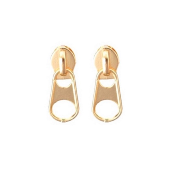 Jewelry New Gold Zipper Stud Earrings Poshmark